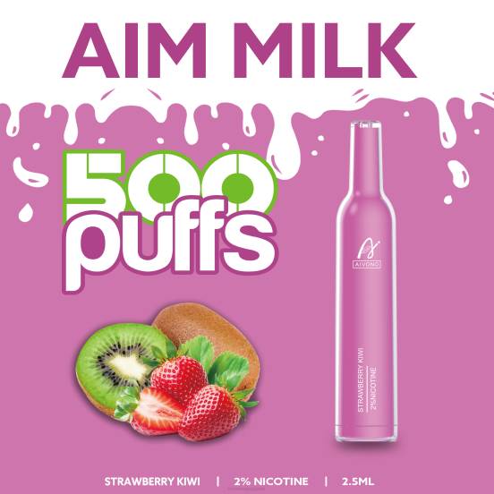 イチゴキウイ Aivono AIM MILK 500 0822271 | Aivono Vape Review